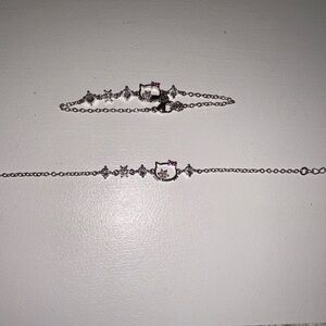 Silver and Pink Hello Kitty Charm Bracelet